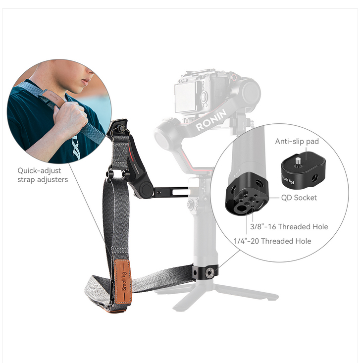 SmallRig Weight-Reducing Sling Handgrip Kit for DJI RS 3 / RS 3 Pro / RS 2 4383 - 3